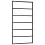 Puerta corredera con herrajes negro 102x205 cm ESG vidrio