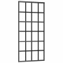 Puerta corredera con set herrajes negro 90x205 cm vidrio ESG en Puertas | Comprar online en Foro24