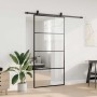Puerta corredera set herrajes negra 102,5x205 cm ESG vidrio en Puertas | Comprar online en Foro24