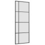 Puerta corredera con juego herrajes negro 76x205 cm ESG vidrio en Puertas | Comprar online en Foro24