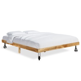 Bettgestell aus massivem Mangoholz, 200 x 200 cm von vidaXL, Betten und Lattenroste - Ref: Foro24-285916, Preis: 152,48 €, Ra...