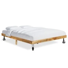 Bettgestell aus massivem Mangoholz, 200 x 200 cm von vidaXL, Betten und Lattenroste - Ref: Foro24-285916, Preis: 151,02 €, Ra...