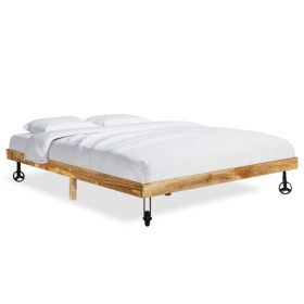 Estructura de cama de madera maciza de mango 200x200 cm
