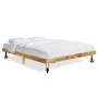 Estructura de cama de madera maciza de mango 200x200 cm de vidaXL, Camas y somieres - Ref: Foro24-285916, Precio: 151,02 €, D...