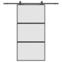 Puerta corredera herrajes negro 102,5x205 cm vidrio templado en Puertas | Comprar online en Foro24