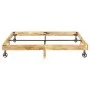 Estructura de cama de madera maciza de mango 200x200 cm de vidaXL, Camas y somieres - Ref: Foro24-285916, Precio: 151,02 €, D...