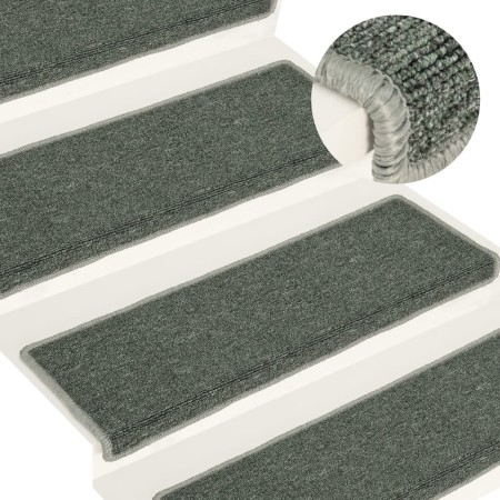 Treppenstufenmatten 15 Stück grün 65x21x4 cm von vidaXL, Treppenmatten - Ref: Foro24-326193, Preis: 65,81 €, Rabatt: %