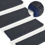 Alfombras de peldaños de escalera 15 uds gris y azul 65x21x4 cm by vidaXL, Stair mats - Ref: Foro24-326195, Price: 60,79 €, D...
