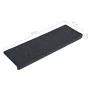 Alfombras de peldaños de escalera 15 uds gris y azul 65x21x4 cm by vidaXL, Stair mats - Ref: Foro24-326195, Price: 60,79 €, D...