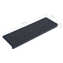 Treppenstufenmatten 15 Stück grau und blau 65x21x4 cm von vidaXL, Treppenmatten - Ref: Foro24-326195, Preis: 61,94 €, Rabatt: %