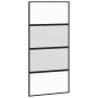 Puerta corredera herrajes negro 102,5x205 cm vidrio templado