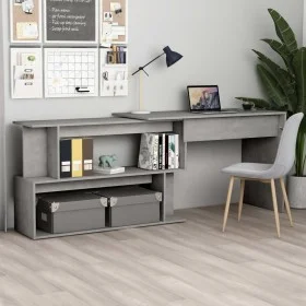 Eckschreibtisch aus grauem Betonsperrholz 200x50x76 cm von vidaXL, Schreibtische - Ref: Foro24-801102, Preis: 105,67 €, Rabat...