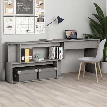 Eckschreibtisch aus grauem Betonsperrholz 200x50x76 cm von vidaXL, Schreibtische - Ref: Foro24-801102, Preis: 105,67 €, Rabat...