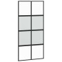 Puerta corredera herrajes negro 102,5x205 cm vidrio templado
