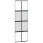 Puerta corredera con herrajes negro 76x205 cm vidrio templado en Puertas | Comprar online en Foro24