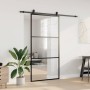 Puerta corredera con herrajes negro 102x205 cm ESG vidrio en Puertas | Comprar online en Foro24