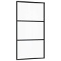 Puerta corredera con herrajes negro 102x205 cm ESG vidrio en Puertas | Comprar online en Foro24