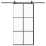 Puerta corredera con herrajes negro 102x205 cm ESG vidrio en Puertas | Comprar online en Foro24