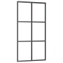 Puerta corredera con herrajes negro 102x205 cm ESG vidrio en Puertas | Comprar online en Foro24