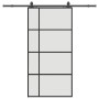 Puerta corredera set herrajes negra 102,5x205 cm ESG vidrio en Puertas | Comprar online en Foro24