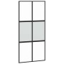 Puerta corredera herrajes negro 102,5x205 cm vidrio templado