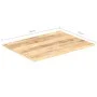 Solid mango wood table surface 15-16 mm 90x70 cm by vidaXL, Table tops - Ref: Foro24-286018, Price: 101,79 €, Discount: %