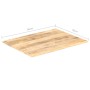 Tischoberfläche aus massivem Mangoholz 15–16 mm, 90 x 70 cm von vidaXL, Tischplatten - Ref: Foro24-286018, Preis: 101,17 €, R...