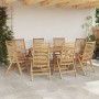 Silla de Jardín 8 pcs Marrón 52 x 64.5 x 108 cm