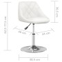 Weißer Küchenhocker aus Kunstleder von vidaXL, Küchenhocker - Ref: Foro24-3088655, Preis: 82,01 €, Rabatt: %