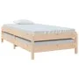 Solid pine wood stackable bed 80x200 cm by vidaXL, Beds and slatted bases - Ref: Foro24-820402, Price: 98,95 €, Discount: %
