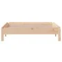 Solid pine wood stackable bed 80x200 cm by vidaXL, Beds and slatted bases - Ref: Foro24-820402, Price: 98,95 €, Discount: %