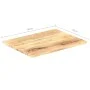 Solid mango wood table surface 25-27 mm 80x70 cm by vidaXL, Table tops - Ref: Foro24-286028, Price: 127,69 €, Discount: %