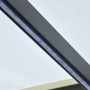 Toldo retráctil manual con LED crema 300x250 cm