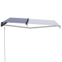 Toldo retráctil sensor de viento y LED azul y blanco 500x300 cm