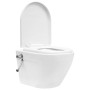 Inodoro WC de pared sin bordes cisterna oculta cerámica blanco