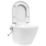 Inodoro WC de pared sin bordes cisterna oculta cerámica blanco