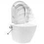 Inodoro WC de pared sin bordes cisterna oculta cerámica blanco