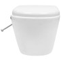 Inodoro WC de pared sin bordes cisterna oculta cerámica blanco