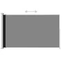 Retractable black side awning for patio 200x300 cm by vidaXL, Umbrellas - Ref: Foro24-313411, Price: 99,92 €, Discount: %