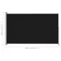 Retractable black side awning for patio 200x300 cm by vidaXL, Umbrellas - Ref: Foro24-313411, Price: 99,92 €, Discount: %