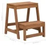 Folding solid fir wood stool with steps by vidaXL, Stair stools - Ref: Foro24-315299, Price: 64,40 €, Discount: %
