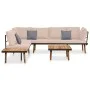 4-teiliges Gartenmöbel-Set und Kissen aus massivem Akazienholz von vidaXL, Gartensets - Ref: Foro24-316641, Preis: 594,97 €, ...