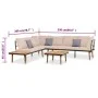 4-teiliges Gartenmöbel-Set und Kissen aus massivem Akazienholz von vidaXL, Gartensets - Ref: Foro24-316641, Preis: 594,97 €, ...