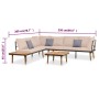 4-teiliges Gartenmöbel-Set und Kissen aus massivem Akazienholz von vidaXL, Gartensets - Ref: Foro24-316641, Preis: 616,95 €, ...