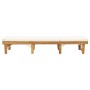 Tumbona plegable con cojín madera maciza de acacia blancocrema de vidaXL, Tumbonas - Ref: Foro24-316645, Precio: 241,46 €, De...