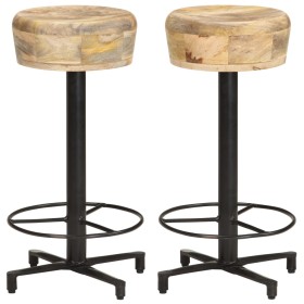 Kitchen stools 2 units solid mango wood 66 cm by vidaXL, Kitchen stools - Ref: Foro24-321962, Price: 147,03 €, Discount: %