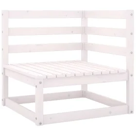 Garden furniture set 2 pieces with white pine wood cushions by vidaXL, Modular outdoor sofas - Ref: Foro24-805746, Price: 268...