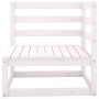 2-piece garden furniture set with white pine wood cushions by vidaXL, Modular outdoor sofas - Ref: Foro24-805751, Price: 102,...
