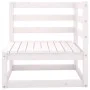 2-piece garden furniture set with white pine wood cushions by vidaXL, Modular outdoor sofas - Ref: Foro24-805751, Price: 101,...