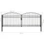 Doppeltüriges Zauntor mit Bogen 400x150 cm aus schwarzem Stahl von vidaXL, Gartentore - Ref: Foro24-143094, Preis: 414,67 €, ...